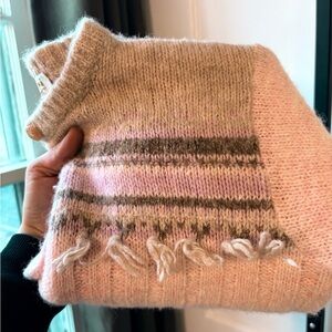 Italian Wool Blend Fringe Cardigan, Girls 6